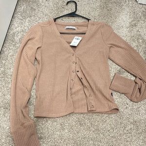 Medium Abercrombie and Fitch button up sweater. Size medium. NWT